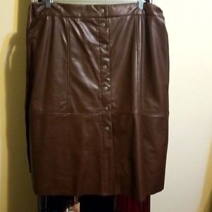 Faux leather skirt